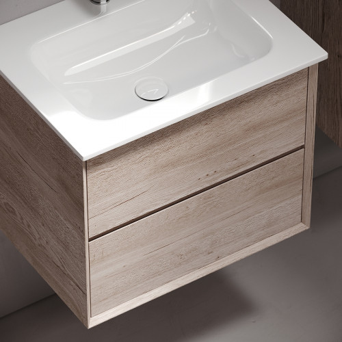 Тумба под раковину Sancos Marmi 2.0 60 MR2.060EG подвесная Дуб галифакс натуральный МДФ / ЛДСП