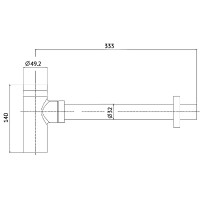 Сифон для раковины AQUAme AQM7010GM Оружейный металл