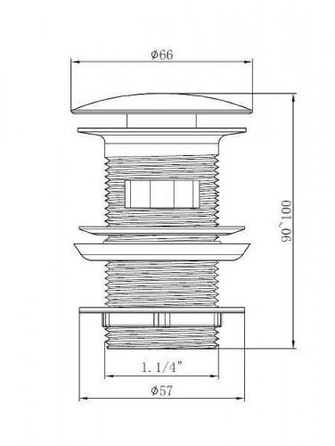 Донный клапан Cezares Czr CZR-SAT-GM цвет Оружейная сталь