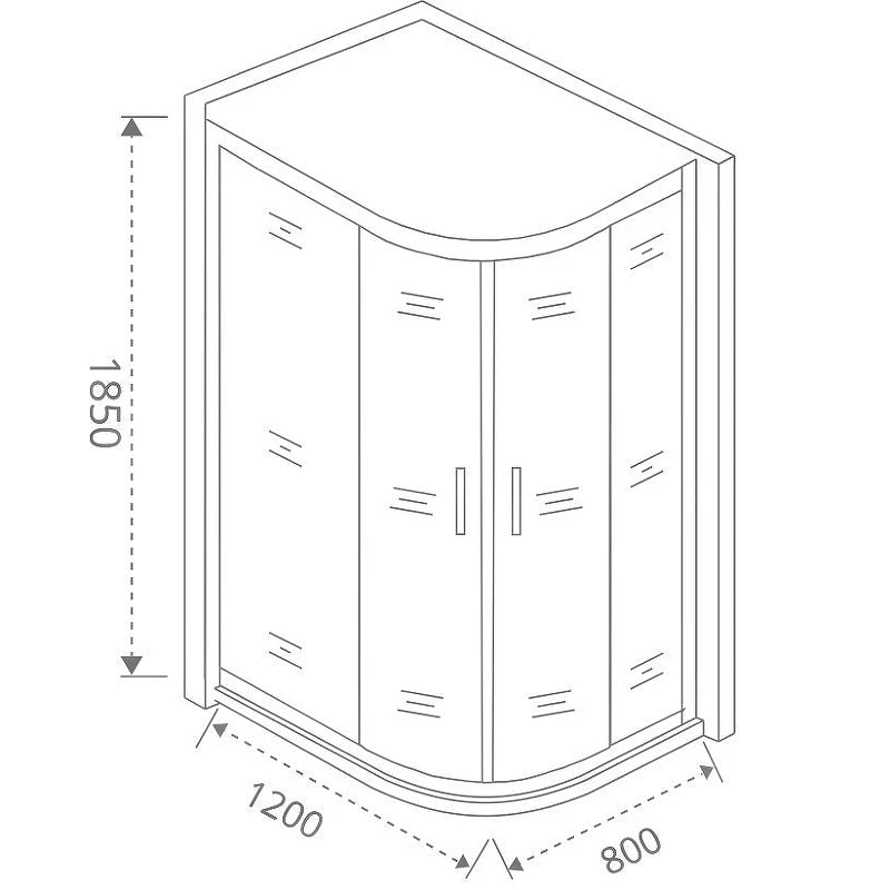 Душевой уголок Good Door Latte R-120-C-WE 120x80 профиль Белый стекло прозрачное