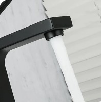 Смеситель для раковины Gappo G1017-6 Черный матовый латунь
