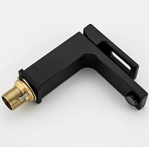 Смеситель для раковины Gappo G1017-6 Черный матовый латунь