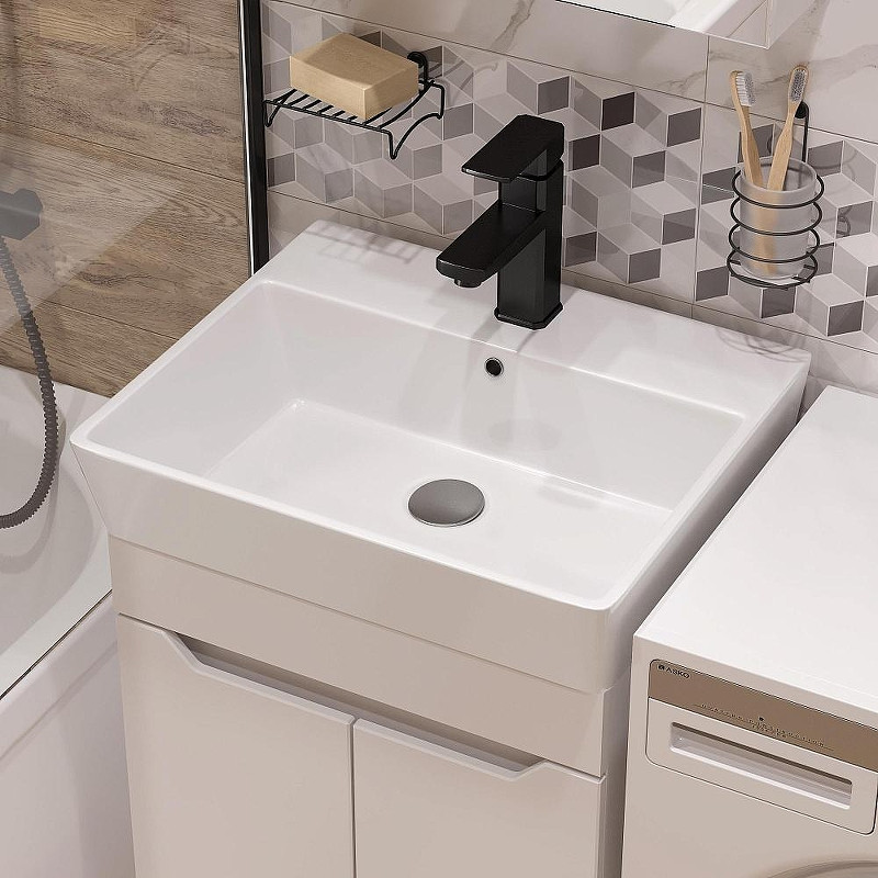 Тумба с раковиной DIWO Архангельск 60 подвесная цвет Белый