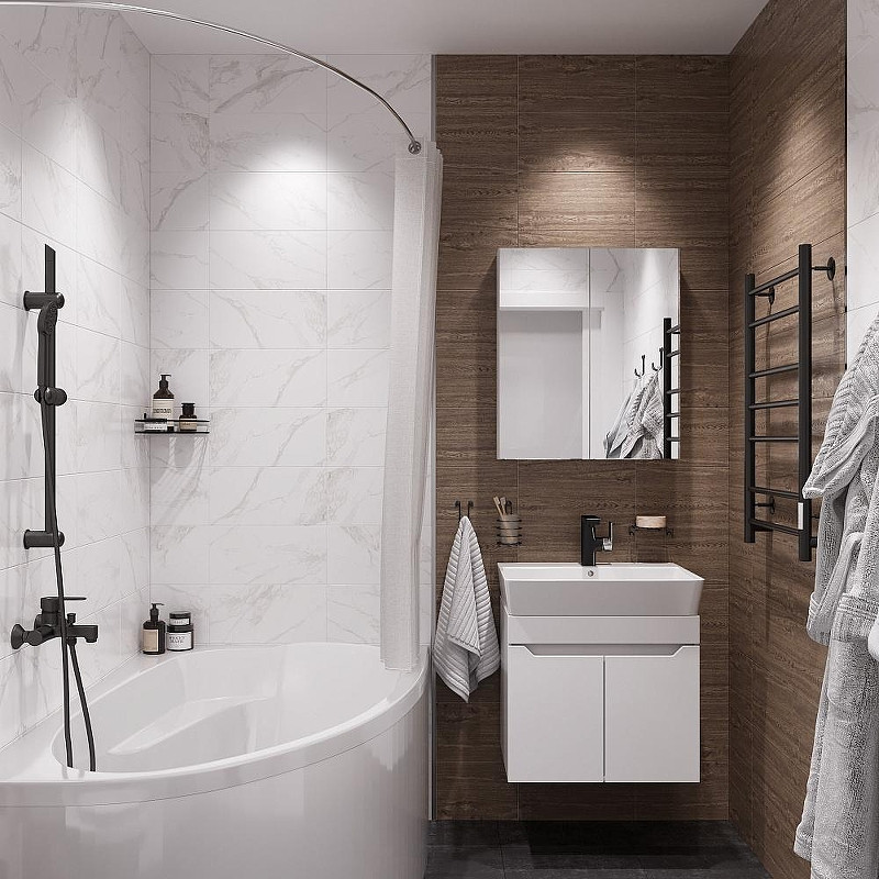 Тумба с раковиной DIWO Архангельск 60 подвесная цвет Белый