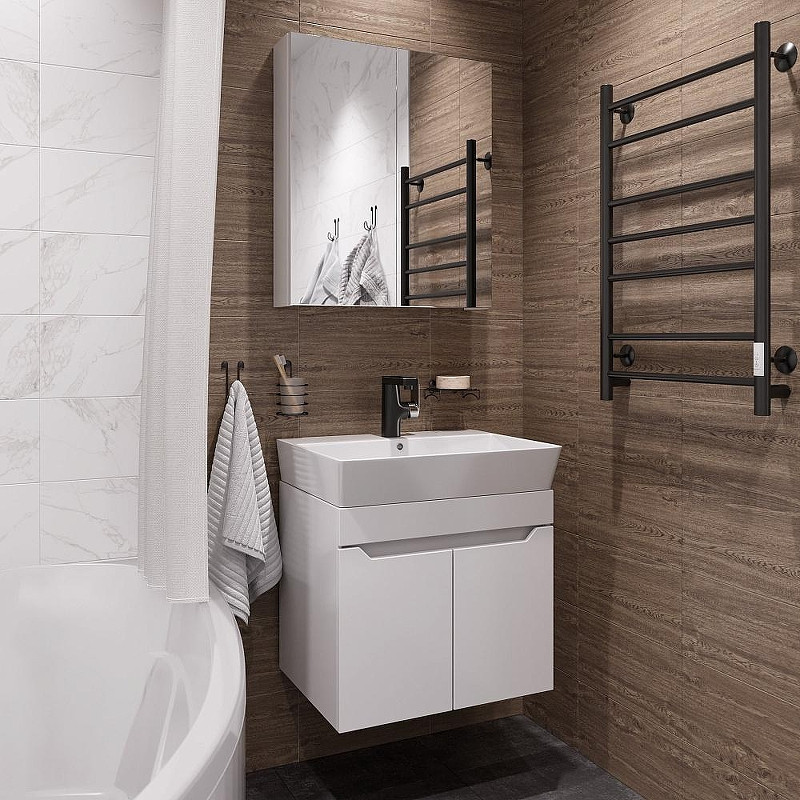 Тумба с раковиной DIWO Архангельск 60 подвесная цвет Белый