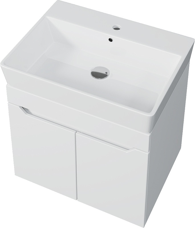 Тумба с раковиной DIWO Архангельск 60 подвесная цвет Белый
