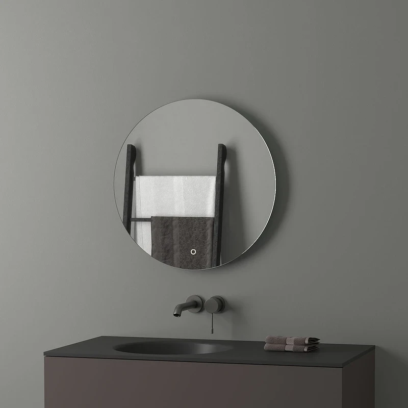 Зеркало Evoform Ledshine d60 BY 2653 с подсветкой 15 W - сенсорный выключатель - теплый белый свет стекло