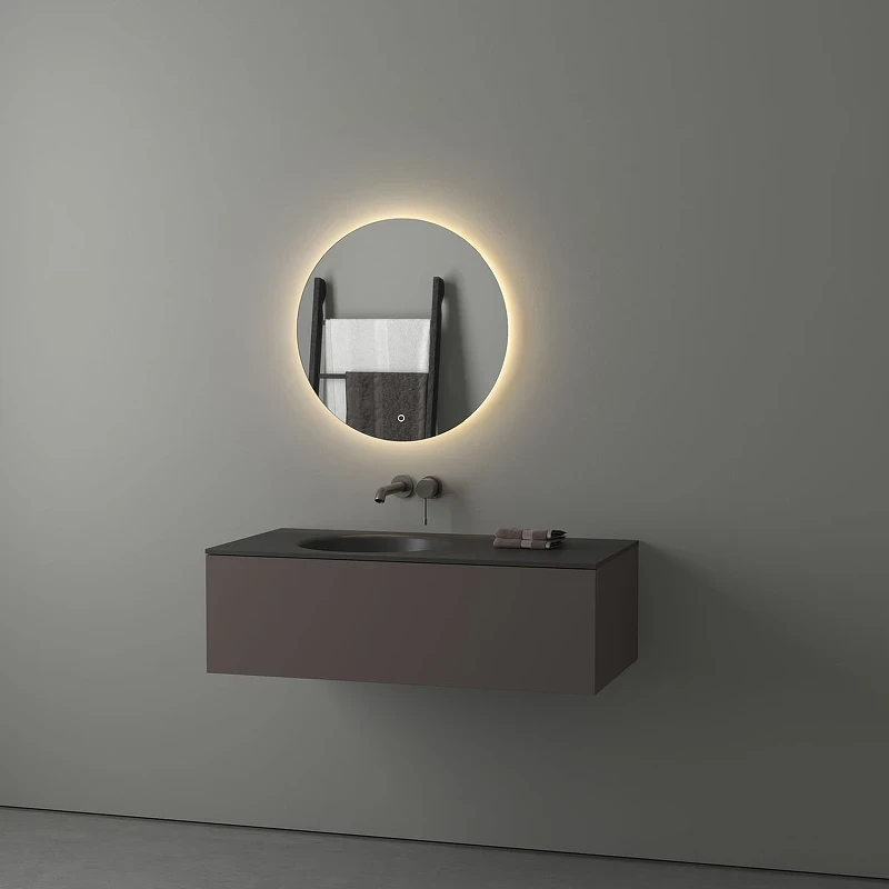Зеркало Evoform Ledshine d60 BY 2653 с подсветкой 15 W - сенсорный выключатель - теплый белый свет стекло