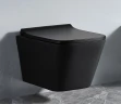 Комплект унитаза CeramaLux 5171MB с инсталляцией Berges Novum L5 040215 с сиденьем Микролифт и Черной матовой клавишей смыва фаянс подвесной