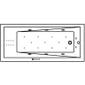 Акриловая ванна Whitecross Wave Slim 170x70 0111.170070.100.ULTRANANO.GL с гидромассажем