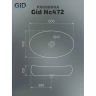 Раковина-чаша Gid Lago Nc472 60 52222 цвет Белый Золото