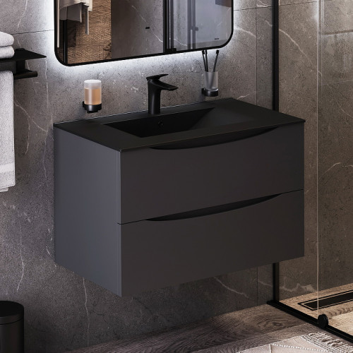 Смеситель для раковины Bond Cube B03-2188 Черный матовый латунь