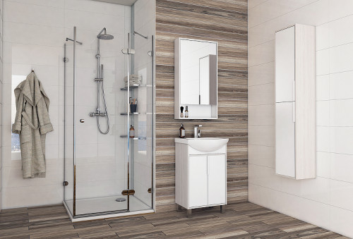 Тумба под раковину Aquaton Рико 50 1A212401RIB90 Белый Ясень фабрик МДФ / ЛДСП