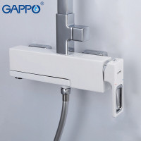 Душевая система Gappo G17-8 G2417-8 Белая Хром латунь на стену