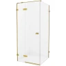 Душевой уголок New Trendy Avexa Gold 120х100 L EXK-1770 профиль Брашированное золото стекло прозрачное