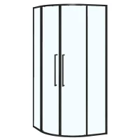 Душевой уголок Azario Shanghai 100x100 AZ-S43-100-MB-CL профиль Черный матовый стекло прозрачное