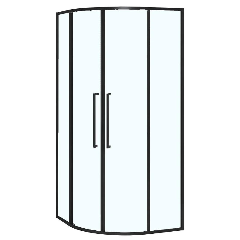 Душевой уголок Azario Shanghai 100x100 AZ-S43-100-MB-CL профиль Черный матовый стекло прозрачное