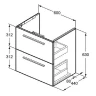 Тумба под раковину Ideal Standard I.Life A 60 T5255DU подвесная цвет Белый матовый