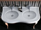 Раковина Simas Lante 120 LA12bi*1 двойная Белая фаянс подвесная, полувстраиваемая