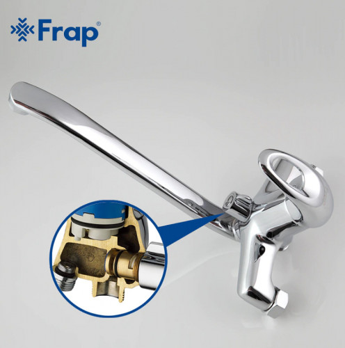 Смеситель для ванны Frap H03 F2203 универсальный Хром латунь на стену
