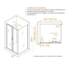 Душевой уголок RGW Classic (Класcик) CL-145S 100х90 380914590-111 профиль Хром-Сатин стекло прозрачное