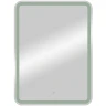 Зеркальный шкаф Art&Max Platino AM-Pla-600-800-1D-L-DS-F с подсветкой с сенсорным выключателем Белый МДФ / ЛДСП, стекло