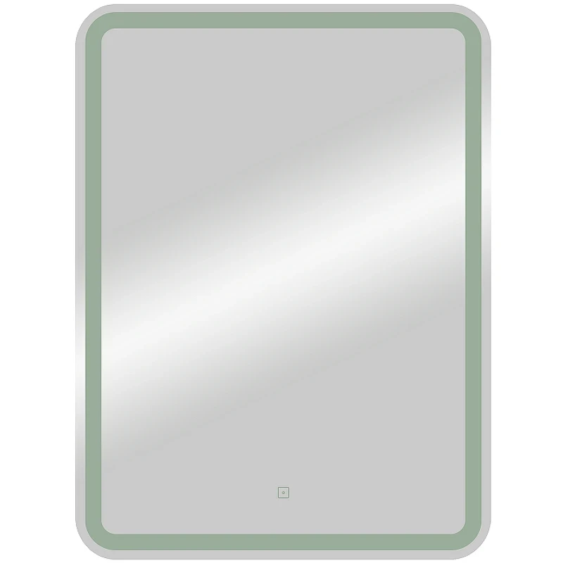 Зеркальный шкаф Art&Max Platino AM-Pla-600-800-1D-L-DS-F с подсветкой с сенсорным выключателем Белый МДФ / ЛДСП, стекло