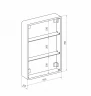 Зеркальный шкаф Art&Max Platino AM-Pla-600-800-1D-L-DS-F с подсветкой с сенсорным выключателем Белый МДФ / ЛДСП, стекло