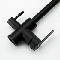 Смеситель для кухни Frap H801 F43801-6 Черный матовый нержавеющая сталь