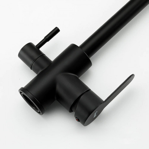 Смеситель для кухни Frap H801 F43801-6 Черный матовый нержавеющая сталь