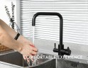 Смеситель для кухни Frap H801 F43801-6 Черный матовый нержавеющая сталь