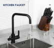 Смеситель для кухни Frap H801 F43801-6 Черный матовый нержавеющая сталь