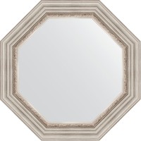 Зеркало Evoform Octagon 67х67 BY 3788 в багетной раме - Римское серебро 88 мм стекло