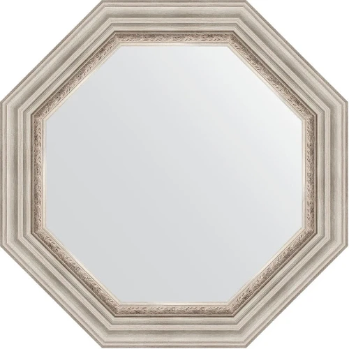 Зеркало Evoform Octagon 67х67 BY 3788 в багетной раме - Римское серебро 88 мм стекло