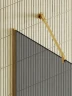 Душевая перегородка Maybah Glass MGD-736-3у 890x1950 в узком профиле Золото стекло графитовое матовое