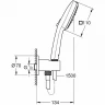 Душевой гарнитур Grohe Tempesta Cube 110 26910003 Хром латунь на стену