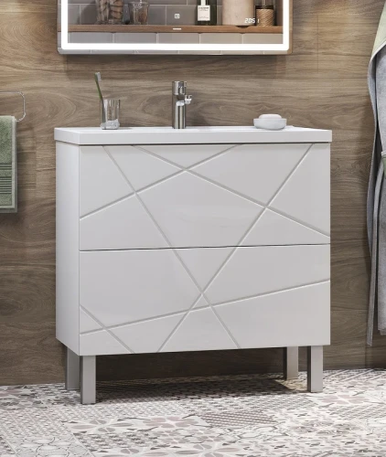 Тумба с раковиной Vigo Geometry 80 tn.GEO.9696.80.2Y-com цвет Белый