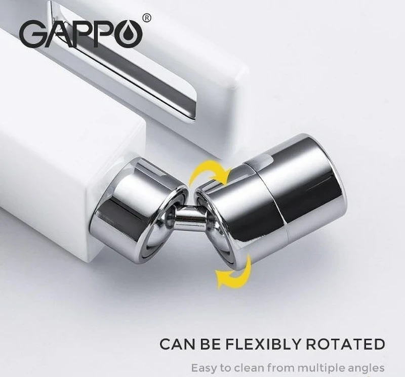 Смеситель для биде Gappo G17-8 G5017-8 Белый Хром латунь