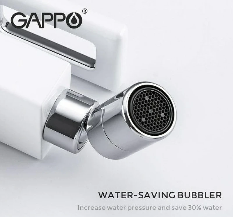 Смеситель для биде Gappo G17-8 G5017-8 Белый Хром латунь