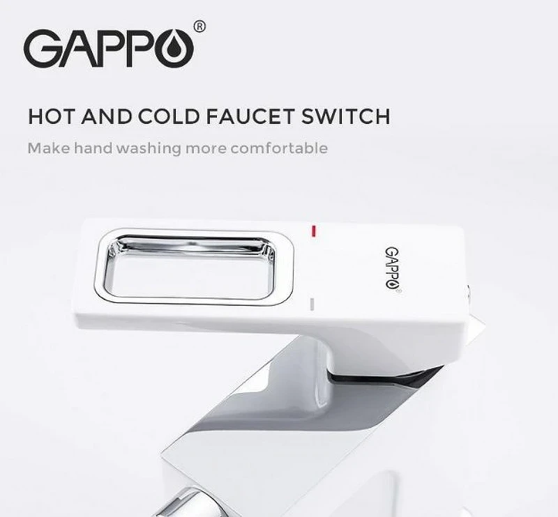 Смеситель для биде Gappo G17-8 G5017-8 Белый Хром латунь