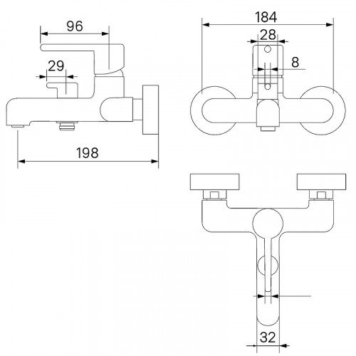 Смеситель для ванны Iddis Aiger AIGSB00i02WA Хром
