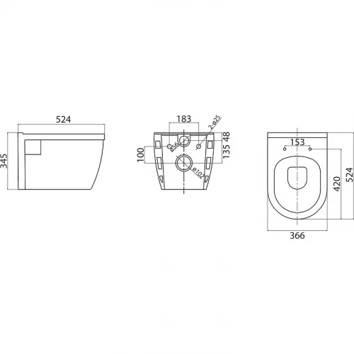 Унитаз BelBagno Loto BB070CHR/SC подвесной с сиденьем Микролифт фаянс подвесной