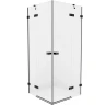 Душевой уголок New Trendy Avexa Black 120x110 EXK-1847 профиль Черный стекло прозрачное