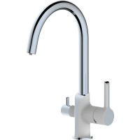 Смеситель для кухни Haiba HB76805-8 Белый Хром латунь