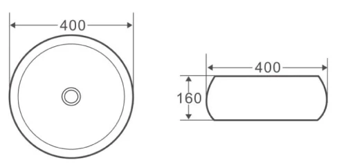 Раковина-чаша BelBagno 40 BB1065 Белая фаянс накладная