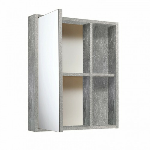 Зеркальный шкаф Runo Эко 60 00-00001186 Серый бетон МДФ / ЛДСП, стекло