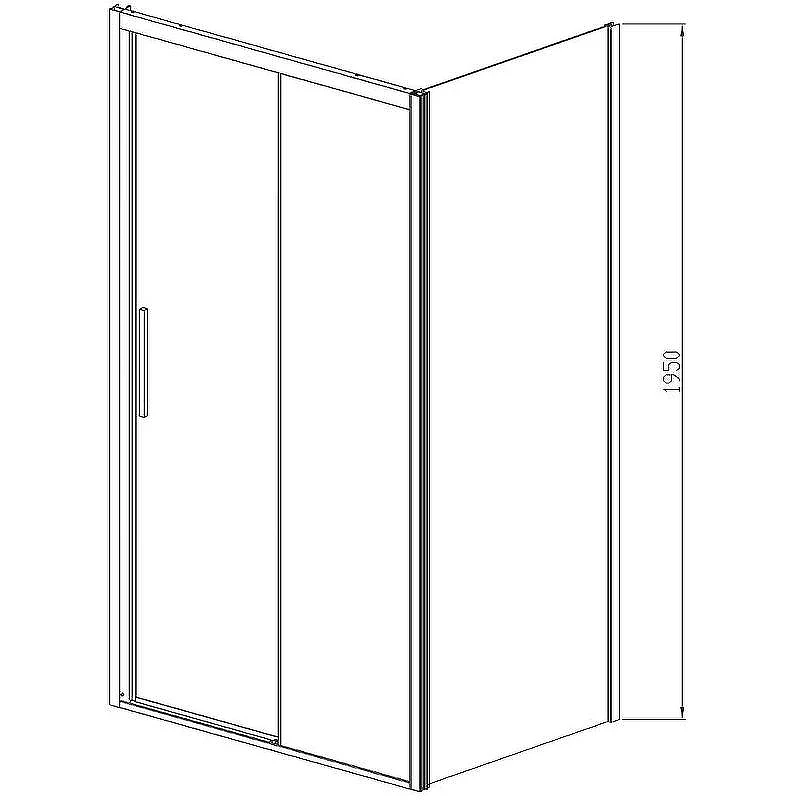 Душевой уголок Vincea Soft 130x80 VSR-3SO8013CLGM профиль Вороненая сталь стекло прозрачное