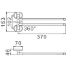 Полотенцедержатель Frap F19 F1912 поворотный Хром