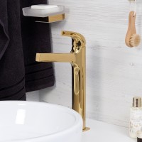 Смеситель для раковины WasserKRAFT Sauer 7103H Золото латунь