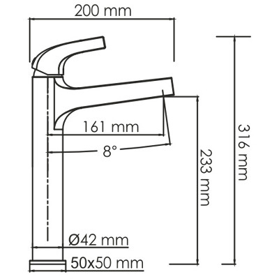 Смеситель для раковины WasserKRAFT Sauer 7103H Золото латунь